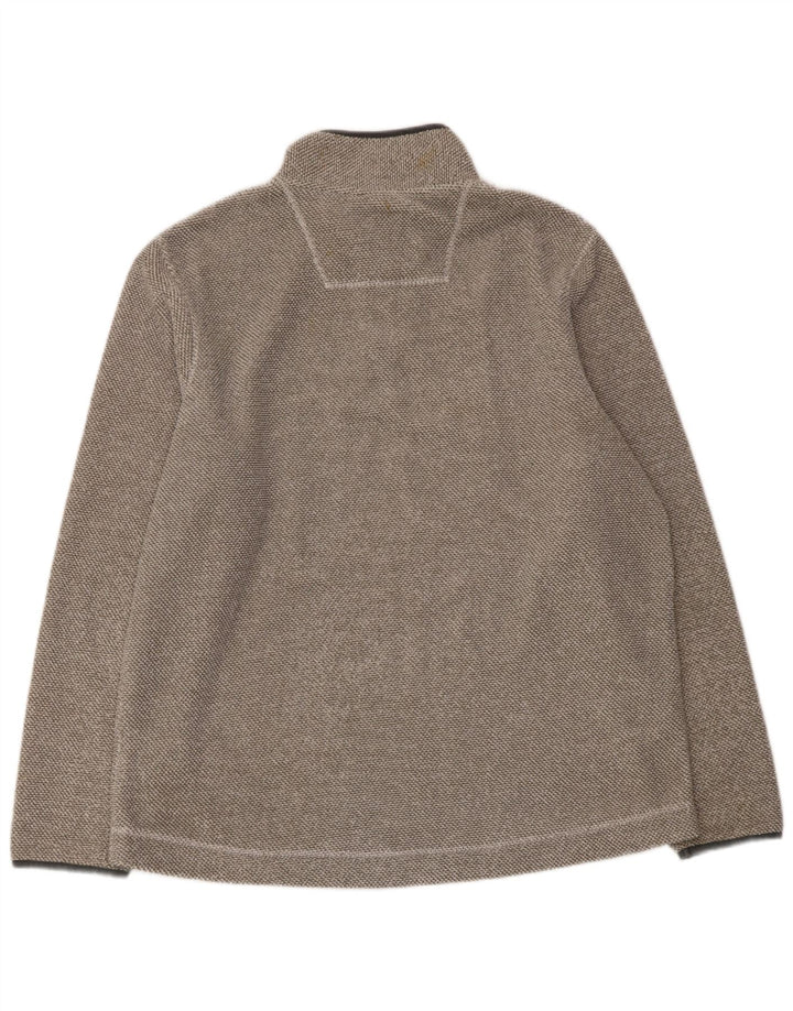 WEIRD FISH Jersey polar con cuello y cremallera para hombre XL Poliéster gris