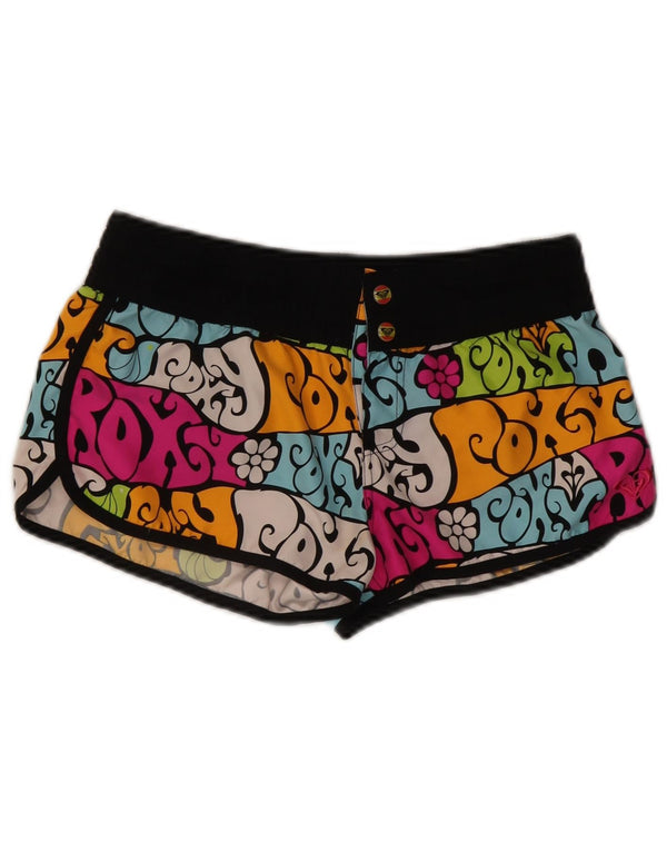 Roxy Pantalones calientes para mujer US 7 Medium W28 Poliéster floral multicolor