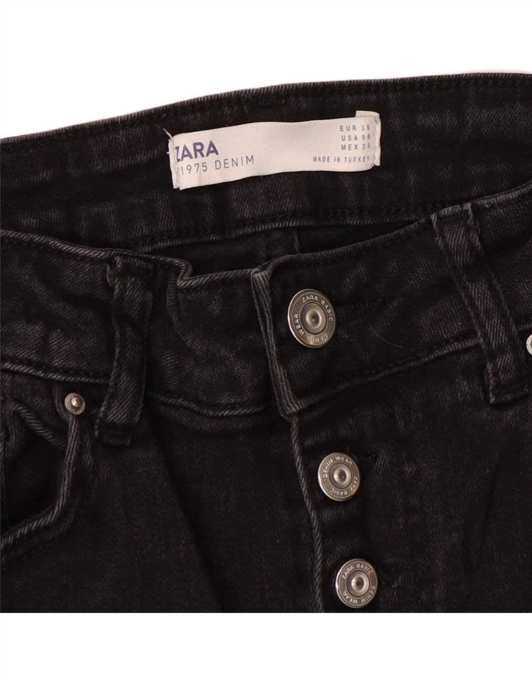 Zara Jeans Acampanados Para Mujer EU 38 Small W28 L32 Negro