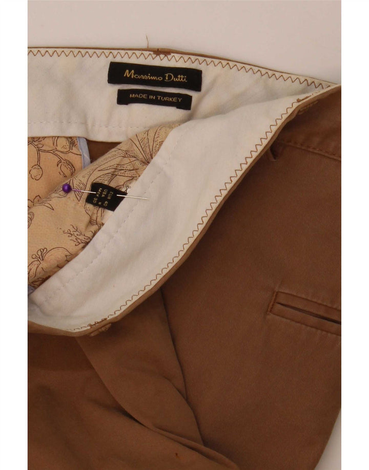 Massimo Dutti Pantalón Chino Slim Mujer EU 40 Medium W30 L30 Beige