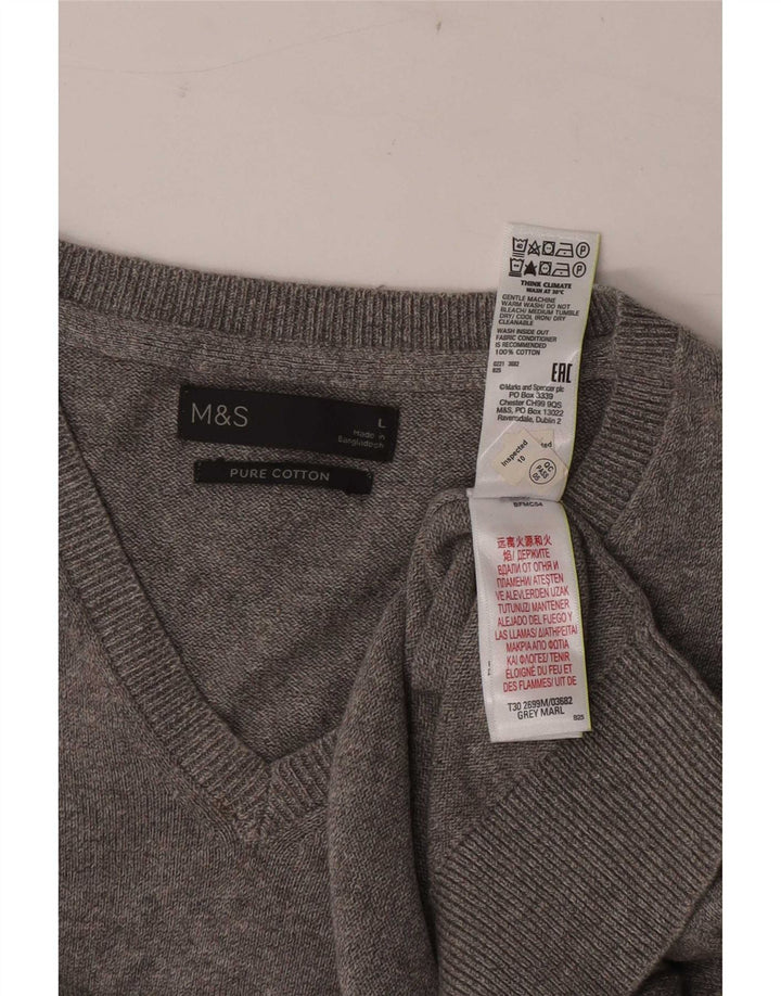 Marks & Spencer - Camiseta sin mangas para hombre, talla grande, algodón gris