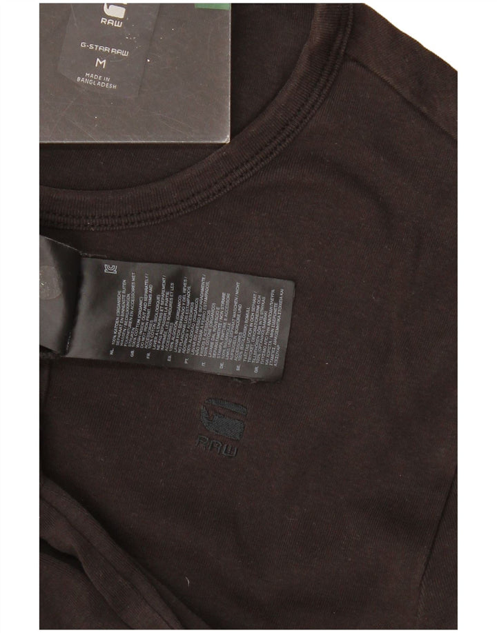 G-STAR Hombre Camiseta Top Medium Negro Algodón