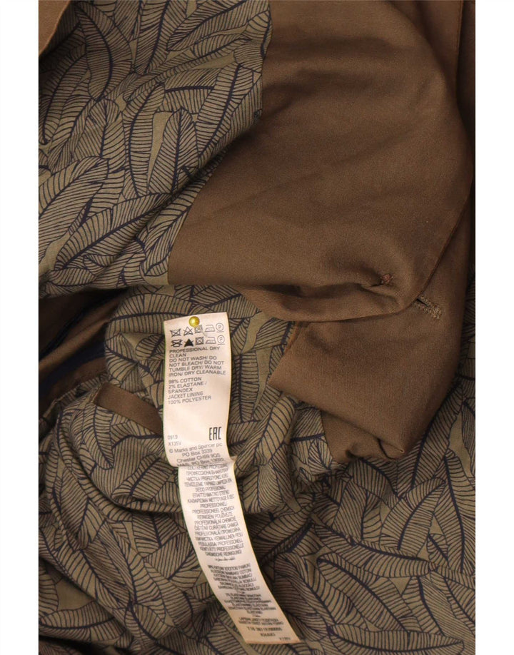 Marks & Spencer Chaqueta tipo blazer de 2 botones para hombre UK 40 Algodón caqui mediano