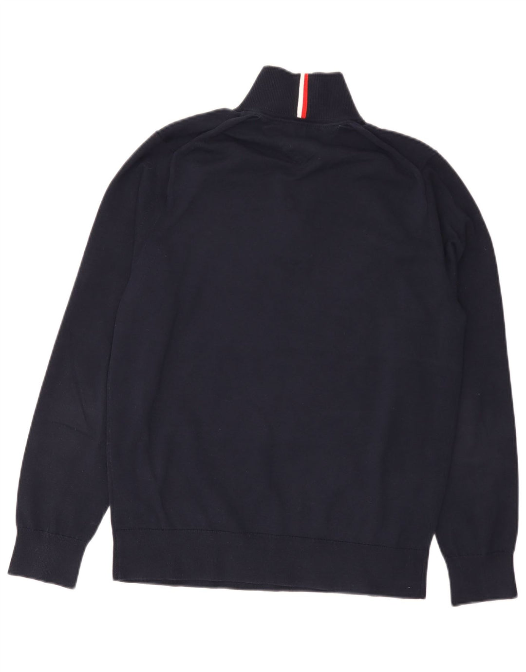 Tommy Hilfiger Jersey con cuello y cremallera para hombre de algodón azul marino mediano