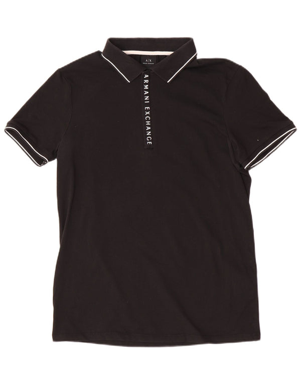 Armani Exchange Polo Hombre Algodón Negro Mediano