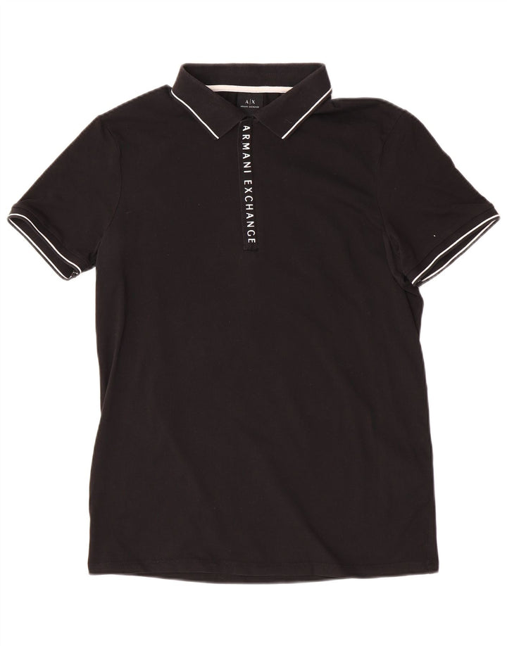 Armani Exchange Polo Hombre Algodón Negro Mediano