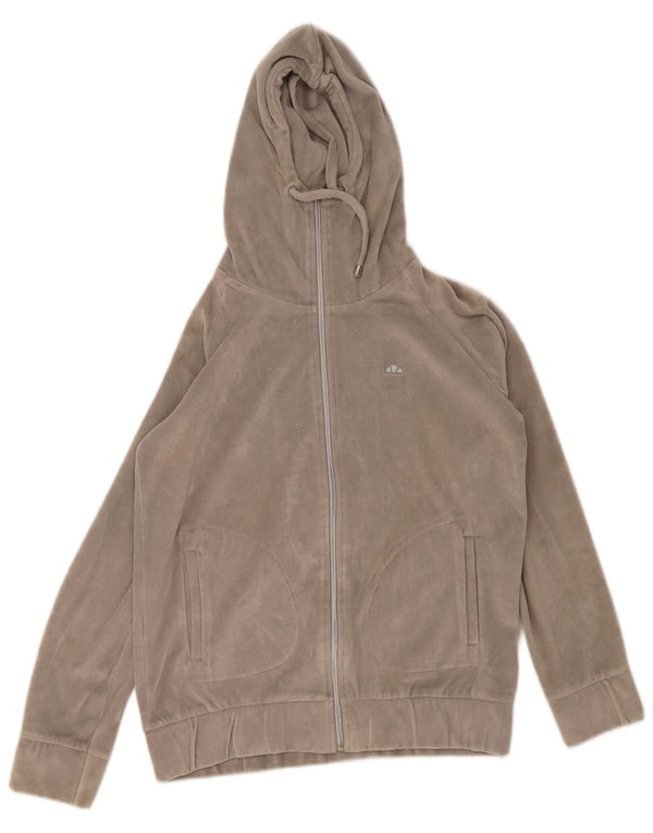Ellesse Sudadera con capucha y cremallera de terciopelo para mujer Reino Unido 14 Algodón gris medio