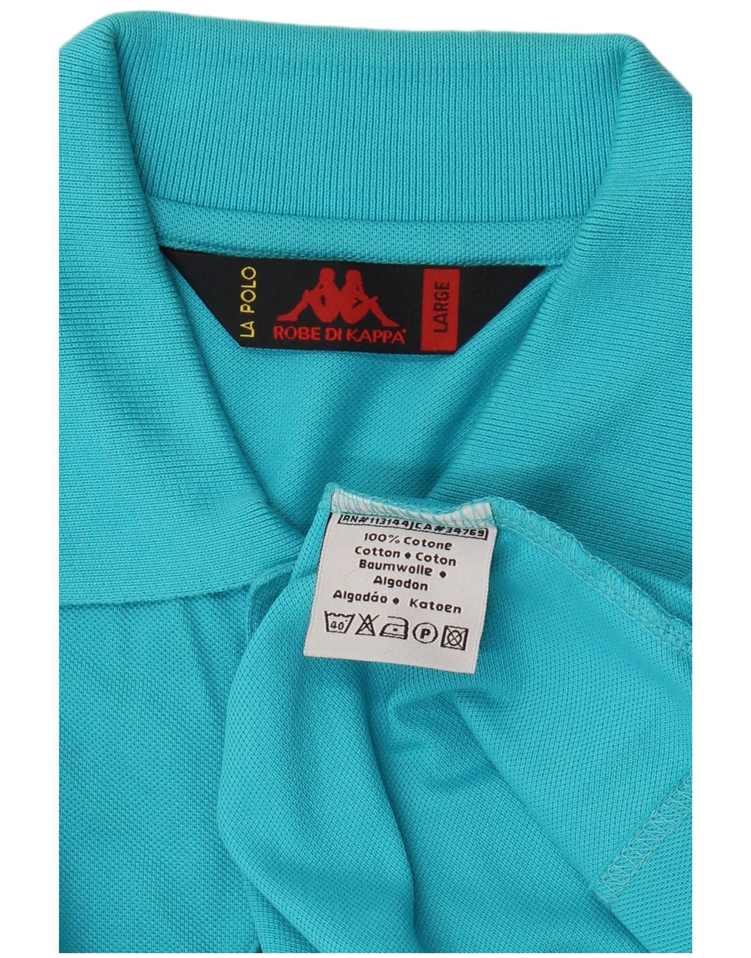 KAPPA Polo Hombre Grande Azul Algodón