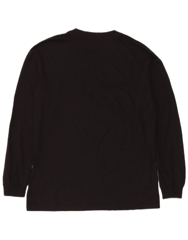 JACK & JONES Hombre Top Manga Larga Small Algodón Negro