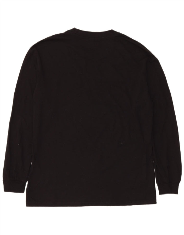 JACK & JONES Hombre Top Manga Larga Small Algodón Negro