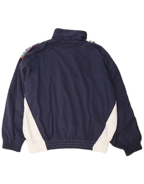 Masita Hombre Chándal Top Chaqueta Mediana Blanco Colorblock Poliéster