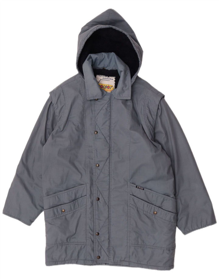 Polbot Chaqueta Sherpa con capucha para hombre UK 42 XL Poliéster azul