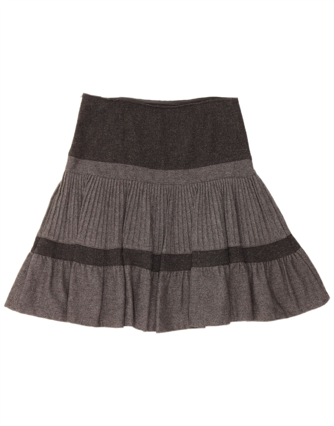 Benetton Falda Acampanada W32 Large Gris Colorblock