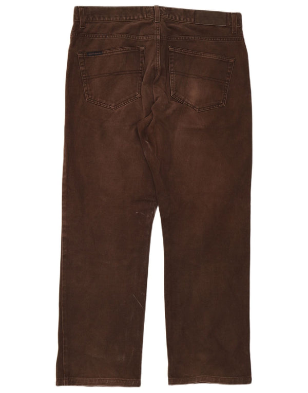 Gant Pantalones rectos informales para hombre W36 L28 Algodón marrón