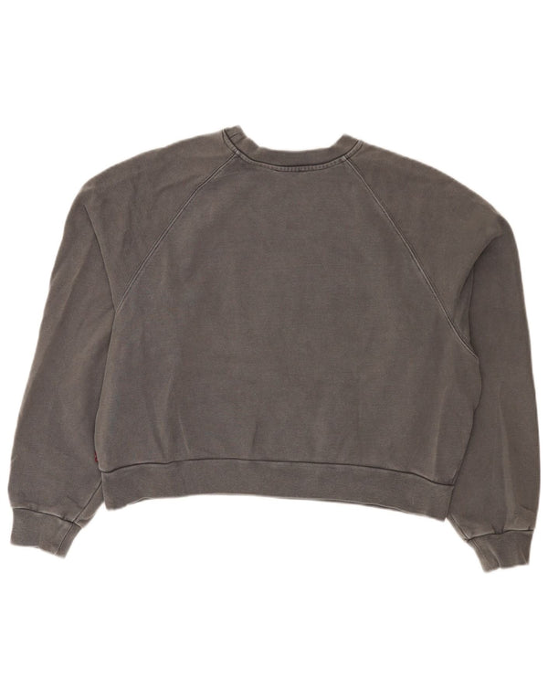 Levi's Sudadera extragrande con gráfico recortado para mujer UK 44 Gris medio