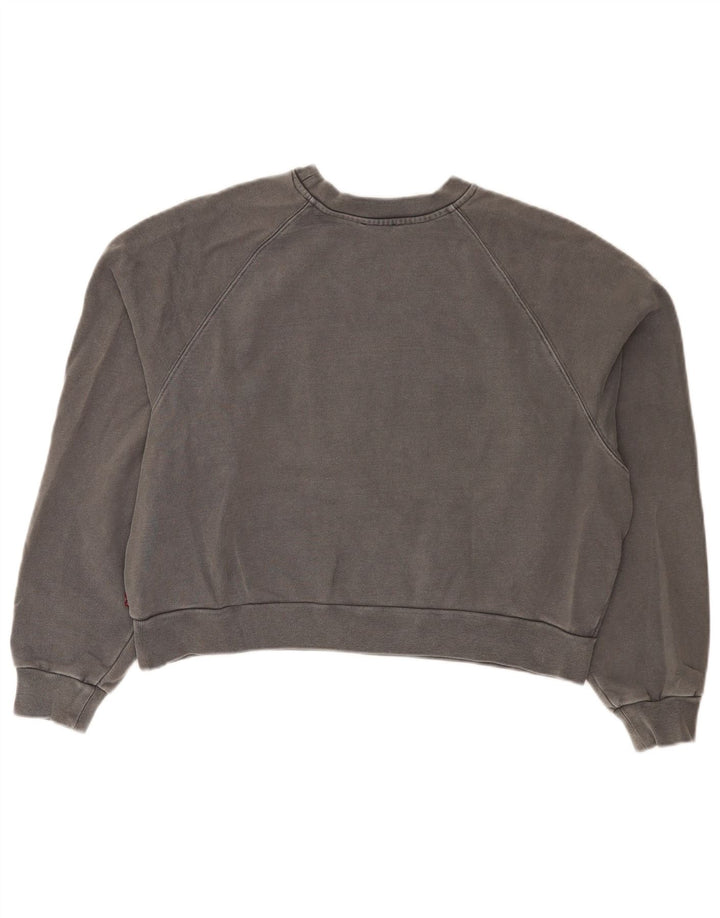 Levi's Sudadera extragrande con gráfico recortado para mujer UK 44 Gris medio