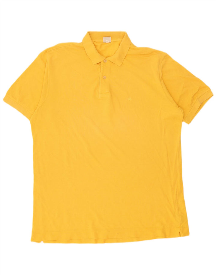 Benetton Polo Hombre Grande Amarillo Algodón