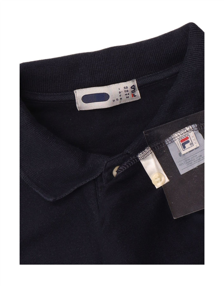 FILA Polo para hombre IT 50 Medium Azul Marino Algodón