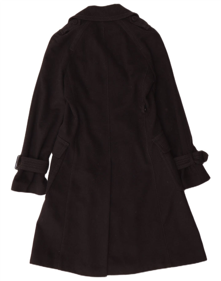 Max & Co. Abrigo cruzado para mujer UK 10 Small Lana negra