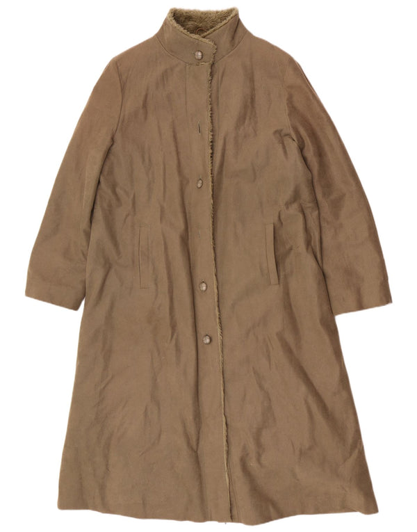 Dannimac Abrigo Sherpa para mujer UK 44 Large Caqui Poliéster