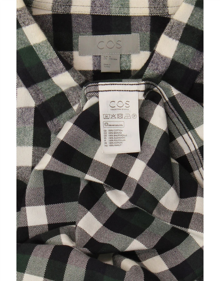 Camisa de franela para hombre Cos Algodón a cuadros verde medio