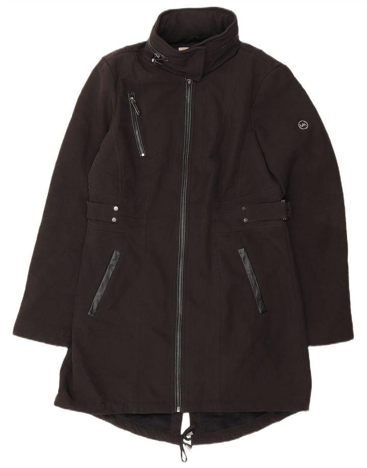 Michael Kors Parka con capucha para mujer UK 10 Small Poliéster negro