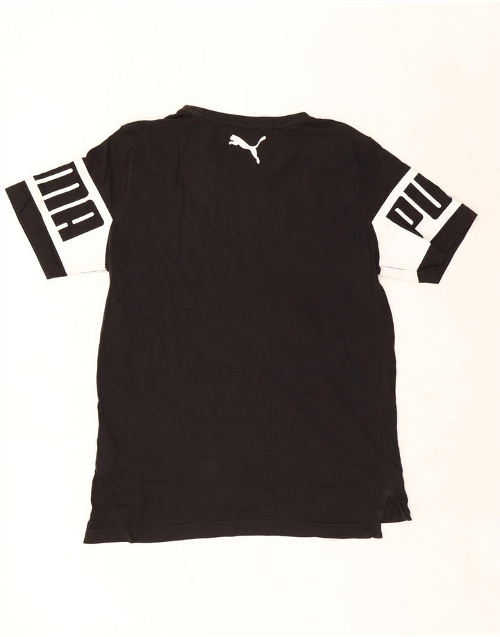 Puma - Camiseta gráfica para hombre, talla pequeña, algodón negro