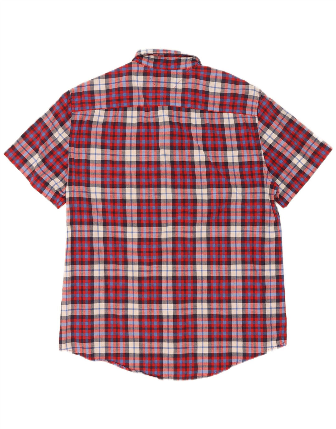 Tommy Hilfiger Camisa Slim Fit De Manga Corta Para Hombre Cuadros Multicolores Grandes