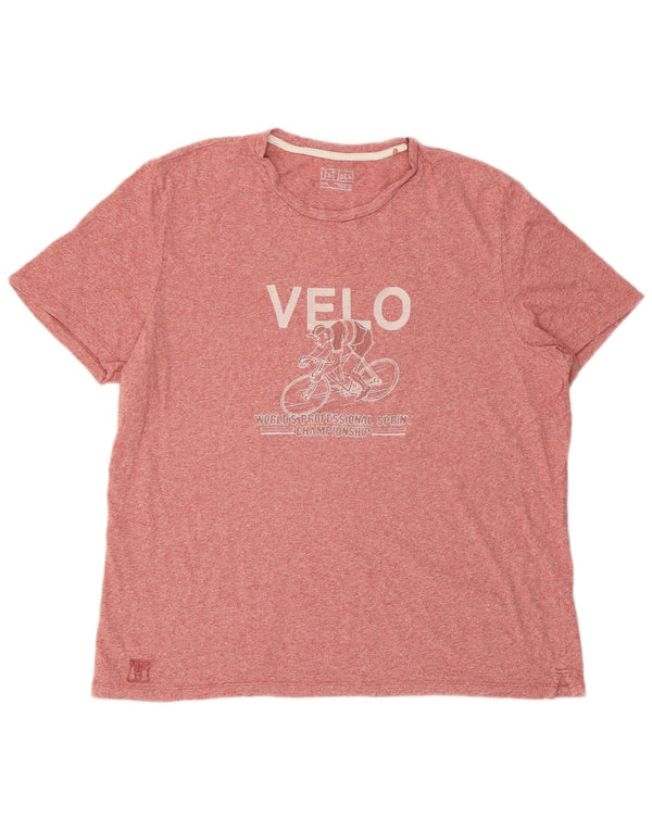 Camiseta gráfica para hombre Fat Face Top 2XL Algodón rosa