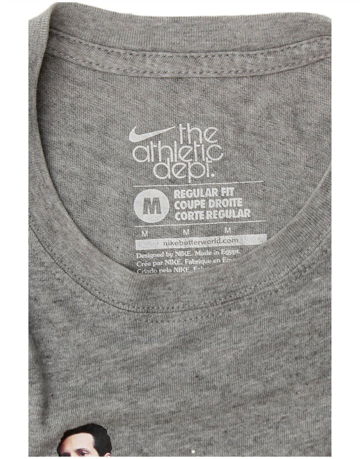 NIKE Hombre Regular Fit Graphic Camiseta Top Gris Medio