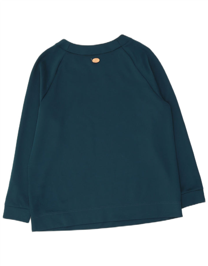 GATTINONI Sudadera gráfica para mujer Jersey UK 44 Grande Poliéster azul