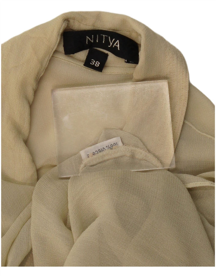 Blusa camisera transparente para mujer Nitya EU 38 Viscosa beige medio
