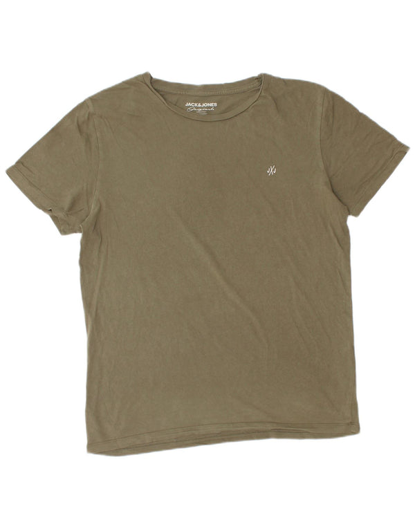 Jack & Jones Hombre Camiseta Top Large Khaki Algodón