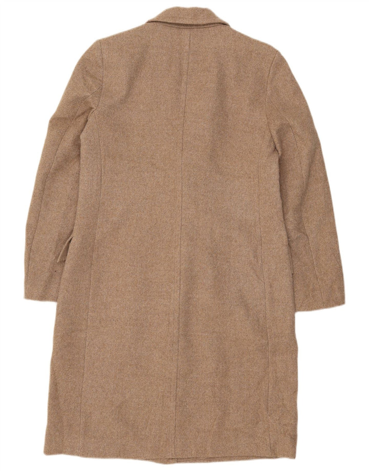 Zara Mujer Abrigo UK 44 Poliéster Beige Medio
