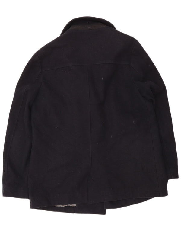 Crew Clothing Abrigo cruzado para hombre UK 42 XL Lana azul marino