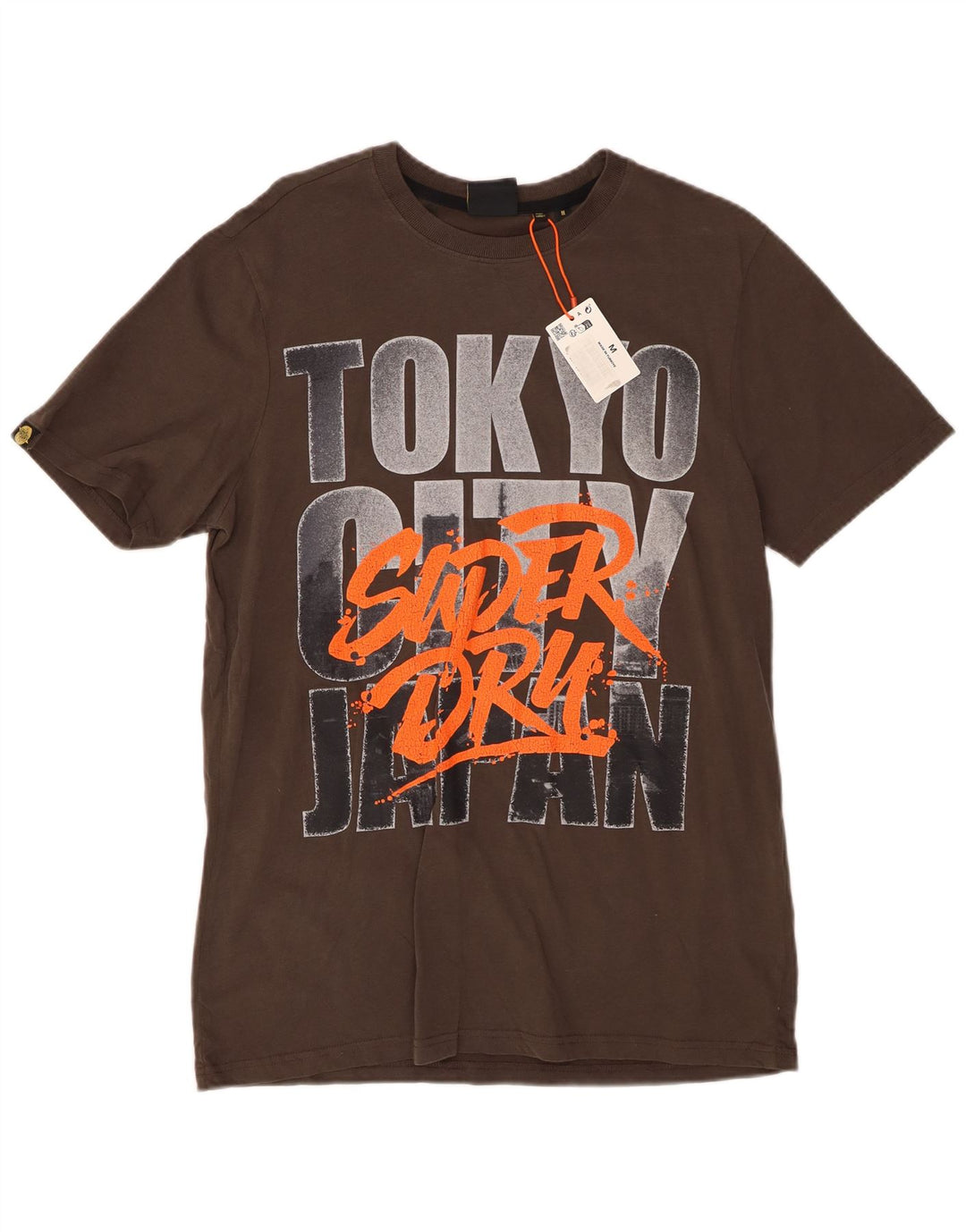 SUPERDRY Camiseta gráfica para hombre Top de algodón gris medio