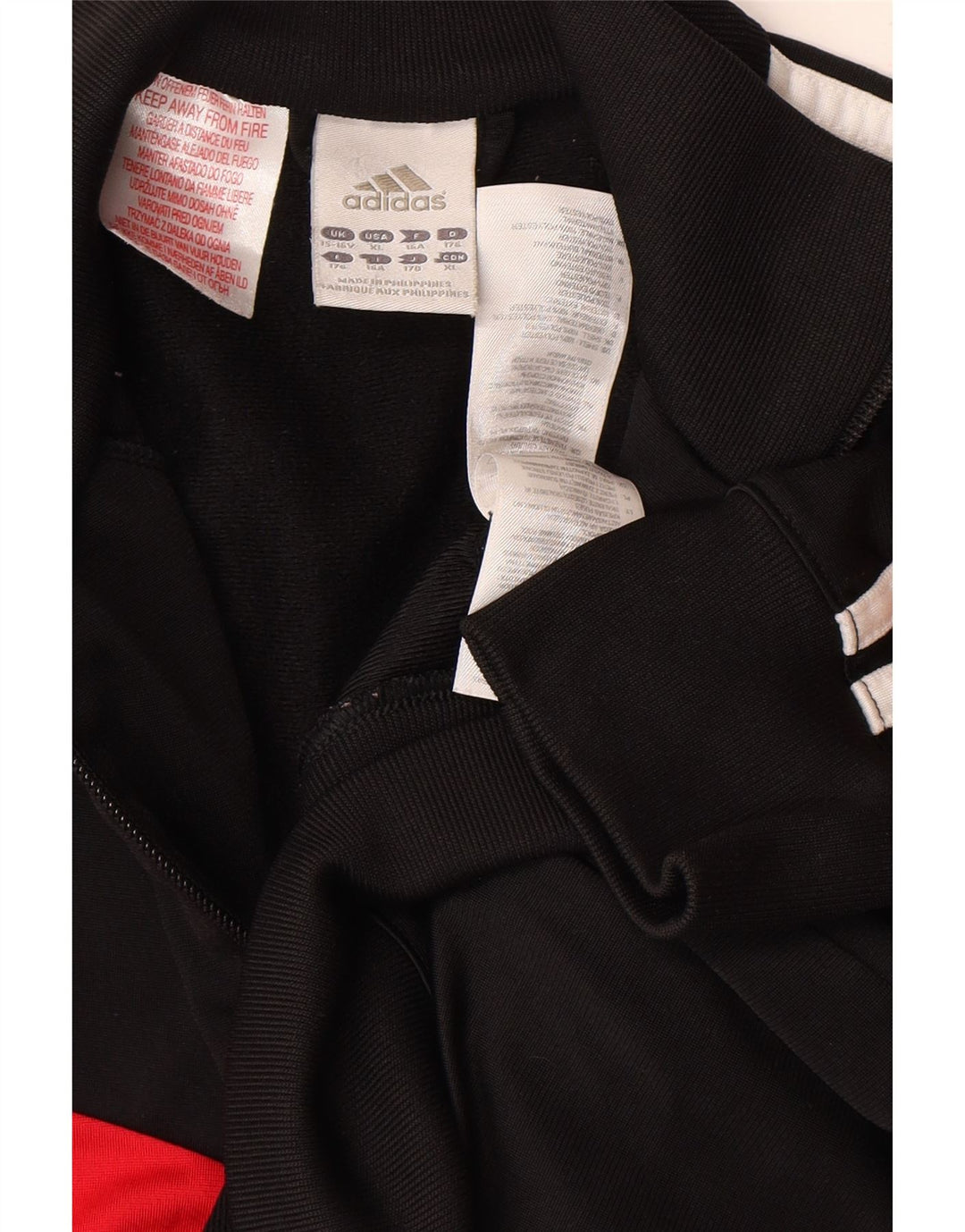 Adidas - Chaqueta de chándal para niño, 15-16 años, color negro, poliéster