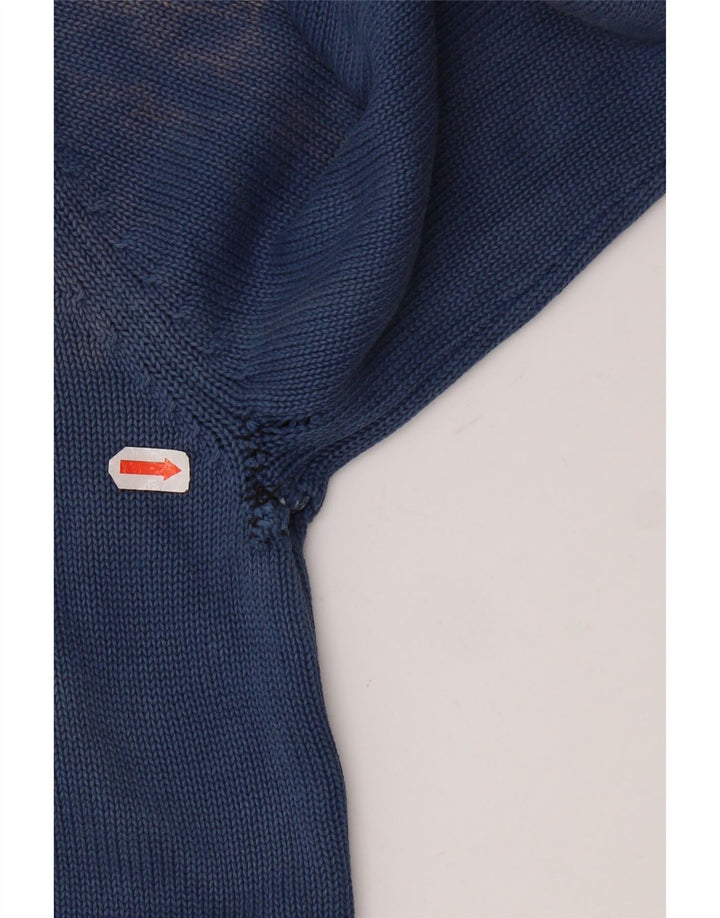 TOM TAILOR Jersey con cuello y cremallera para hombre XL Algodón teñido anudado azul