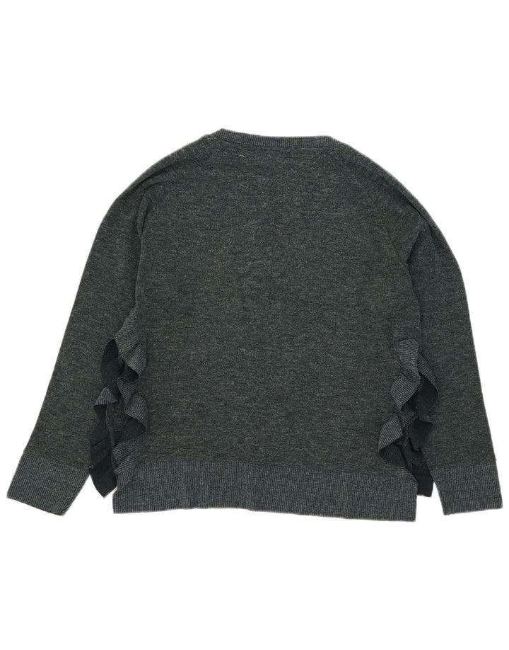 Zara - Jersey de cuello redondo para mujer, talla 40, color verde medio