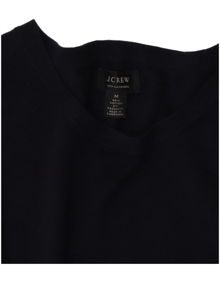 J. CREW Suéter tipo jersey con cuello barco para hombre Algodón azul marino mediano