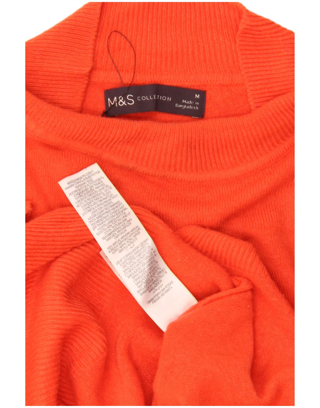Marks & Spencer Jersey con cuello alto para mujer, talla 40, color naranja mediano