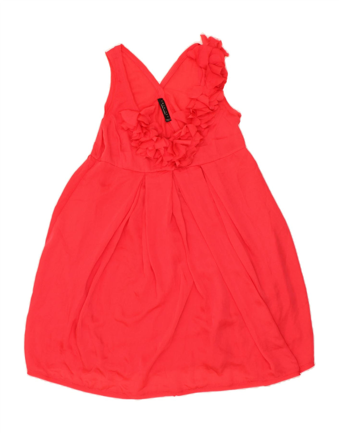 TWIN-SET Womens Sleeveless Ruffle Front Bubble Dress UK 10 Small Red Vintage Twin-Set and Second-Hand Twin-Set from Messina Hembry 
