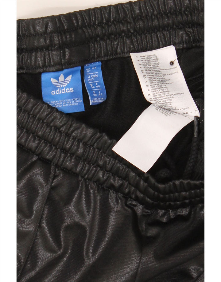 Adidas Pantalones de chándal para mujer UK 12 Medium Negro Poliéster