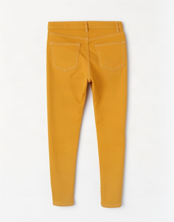 Vaqueros ajustados y cortos Jamie para mujer de Topshop W28 L25 Algodón amarillo