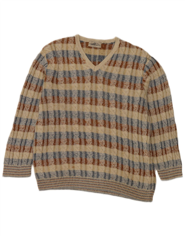 Hemmond Jersey con Cuello en V para Hombre XL Algodón a Cuadros Multicolor
