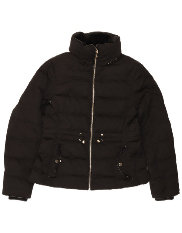 ZARA Mujer Chaqueta Acolchada ES 44 Mediana Negro Poliéster