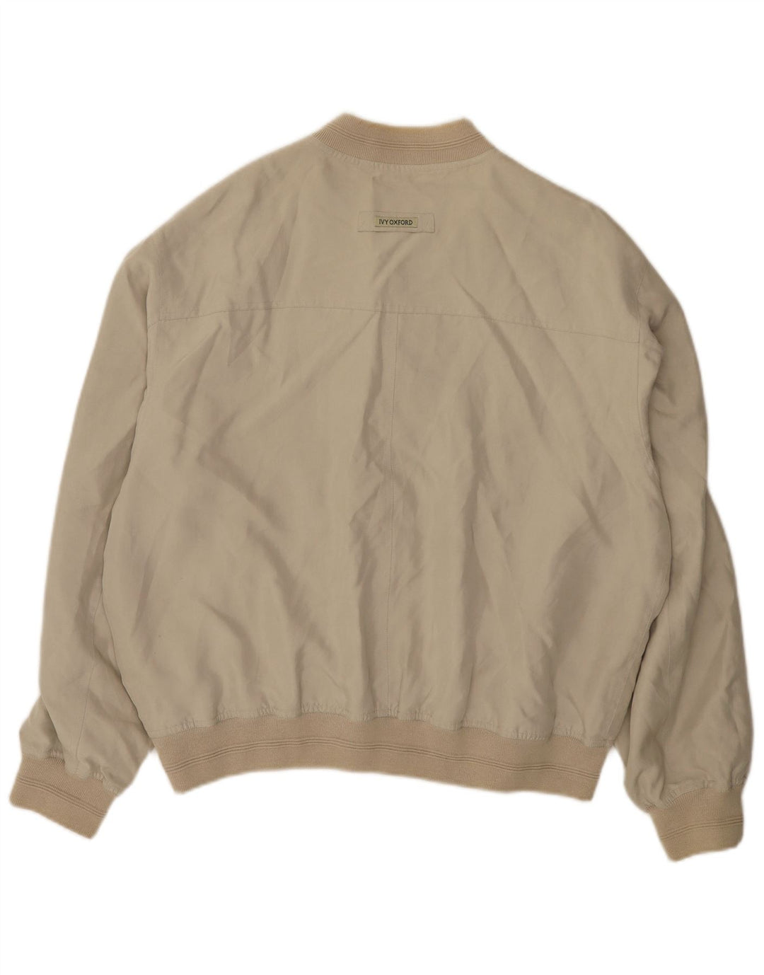 Ivy Oxford - Chaqueta bomber para hombre IT 50 grande de seda beige