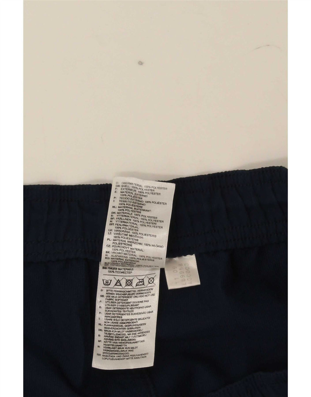 Adidas - Pantalones cortos deportivos para hombre, talla grande, poliéster, color azul marino