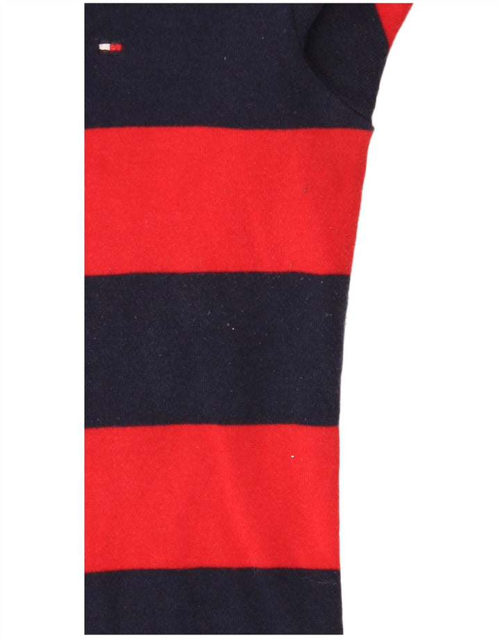 Tommy Hilfiger Top de mujer de manga larga UK 10 Small Red Stripe Cotton