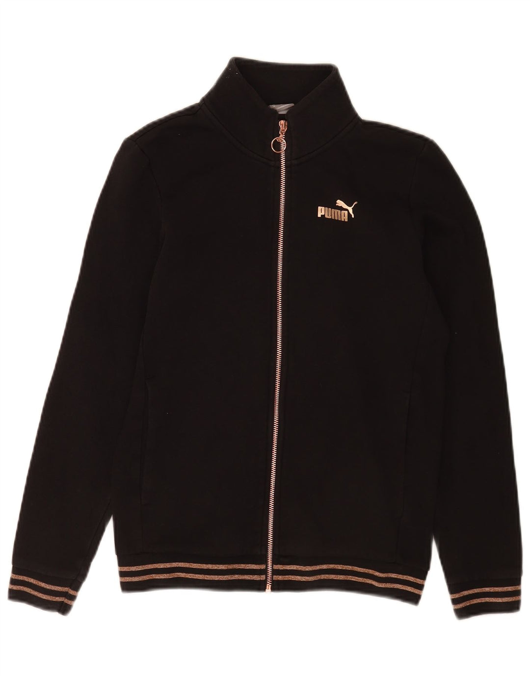 Puma - Chaqueta de chándal para mujer, talla 6, XS, color negro a rayas